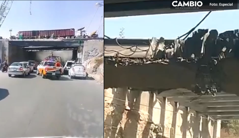 ¡Ay nanita! Puente colapsa en la autopista México-Pachuca (VIDEO)