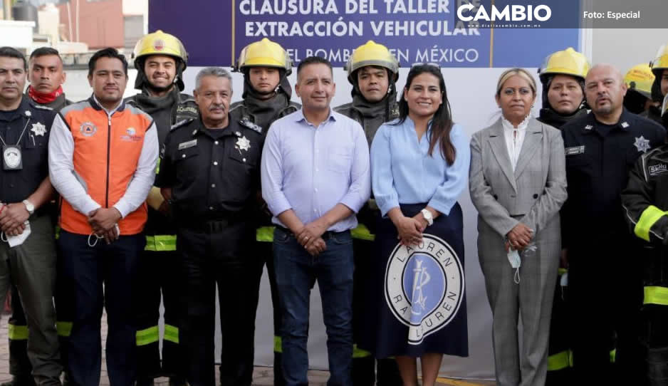 Conmemora protección civil de San Andrés Cholula día del bombero con taller de extracción vehicular