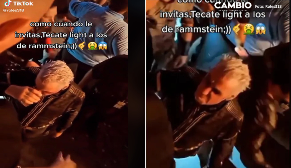 ¿Qué le dieron? Tll Lindemann de Rammstein escupe trago de cerveza que le invitaron (VIDEO)