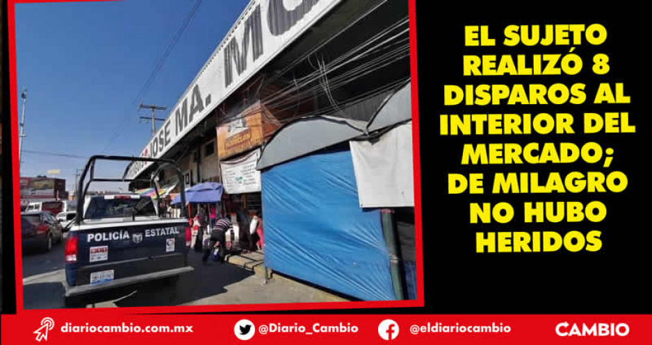 Domingo casual en el Mercado Morelos: drogadicto hace disparos al aire y espanta a toda la clientela