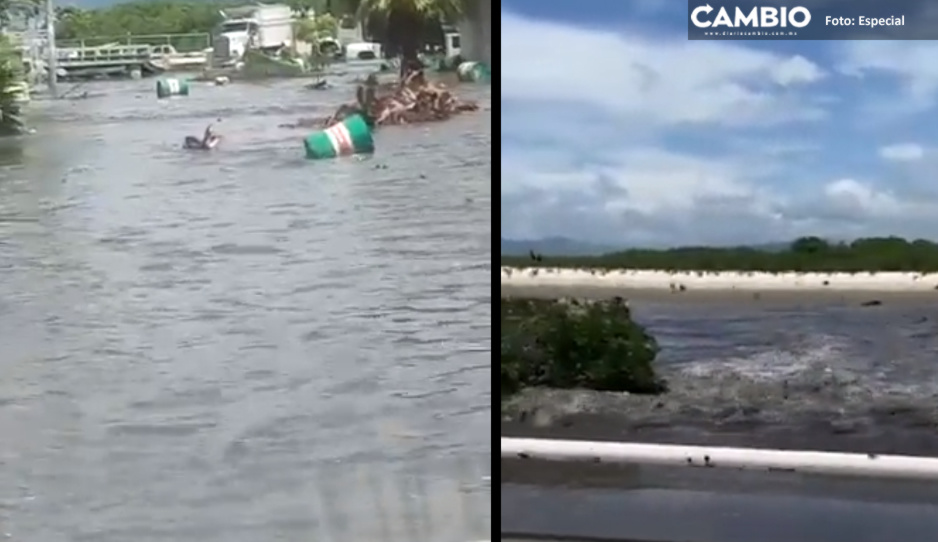 ¡Tsunami! Exhiben en VIDEOS levantamiento del mar en Colima tras el sismo