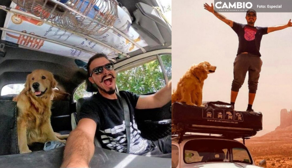 Muere Jesse Koz y su perrito Shurastey, viajaron juntos en un Vochito por más de 19 países