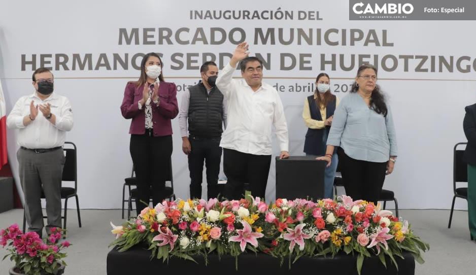Barbosa inaugura el Mercado Municipal Hermanos Serdán de Huejotzingo
