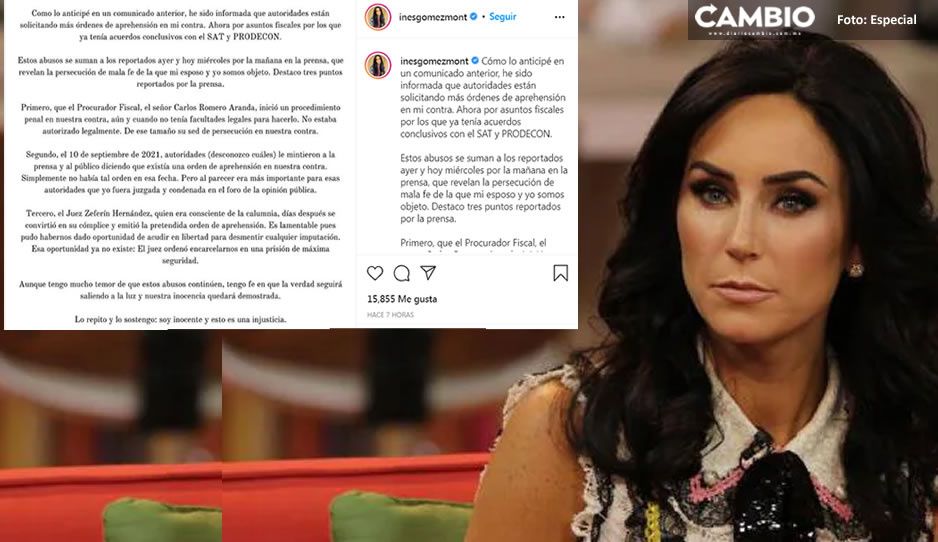 Reaparece Inés Gómez Mont para defenderse: “órdenes de aprehensión son sed de persecución”