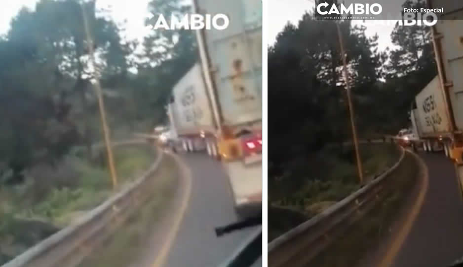 Tras carambola en la autopista Puebla-Orizaba, se registran robos masivos (VIDEO)