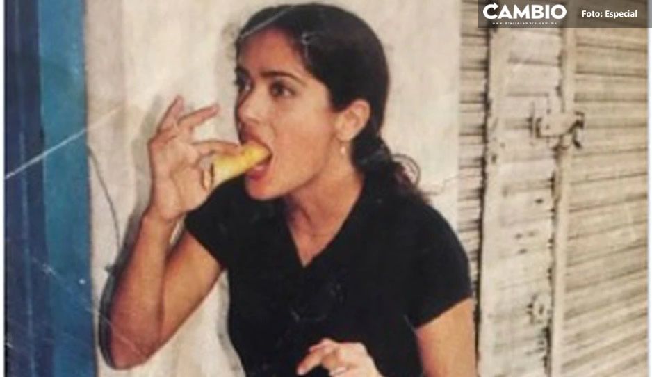 ¡No se fresea! FOTO de Salma Hayek comiendo tacos en la calle se vuelve viral