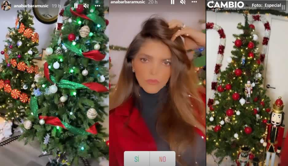 Ni uno ni dos, Ana Bárbara sorprende poniendo tres árboles de Navidad en su casa (FOTOS)