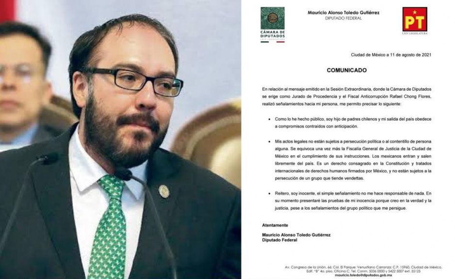 Confirmado: Mauricio Toledo sí escapó a Chile, dice que fue a visitar a sus papás