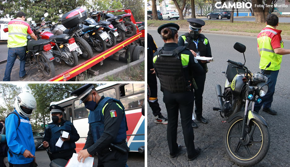 ¡Decomiso exprés! La SSC en 30 minutos se llevó 17 motos al corralón (VIDEO)