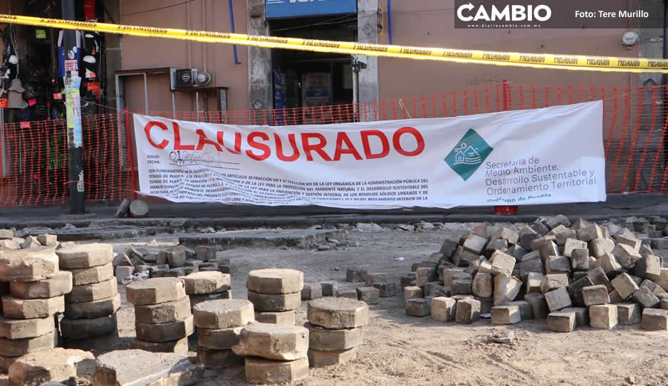 Revés a Argelia: gobierno estatal clausura obra de las calles 8, 10, 12 y 14 Poniente (FOTOS Y VIDEO)