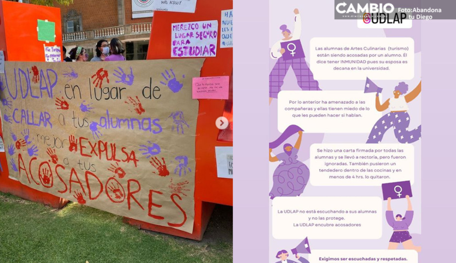 Mujeres acosadas por alumno de la UDLAP aseguran que han sido ignoradas por la rectora