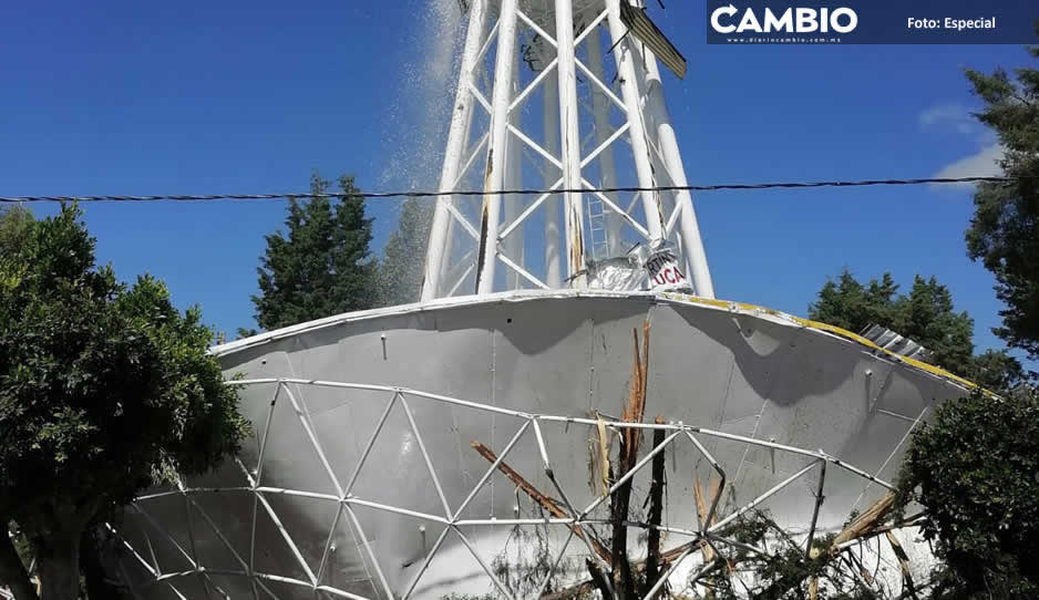 CEAS ya había declarado inservible el tanque elevado de agua en Texmelucan (VIDEO)