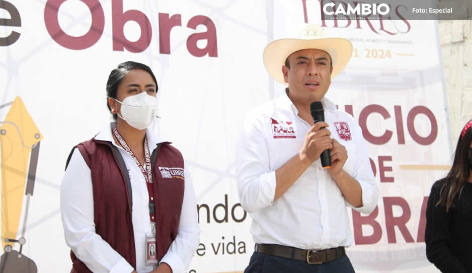 Presidente de Libres, Mtro Armando Ruíz, inicia una obra más en este mes para el municipio 