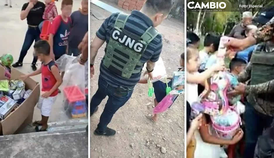 ¡Llegan los Narco-Reyes! Sicarios del CJNG regalan juguetes a niños pobres de Michoacán