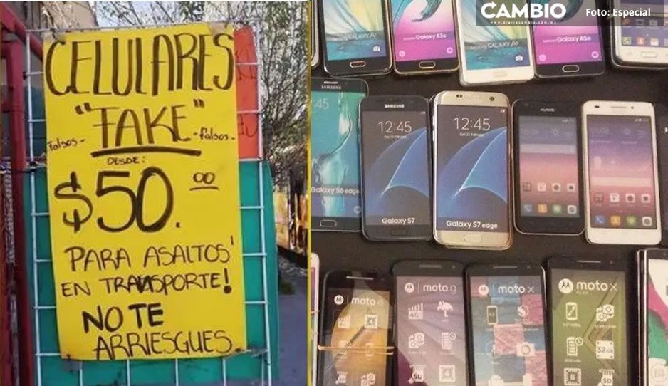 ¡Tómenla rateros! Ahora en los tianguis ya venden celulares fake