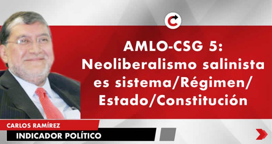 AMLO-CSG 5: Neoliberalismo salinista es sistema/Régimen/Estado/Constitución