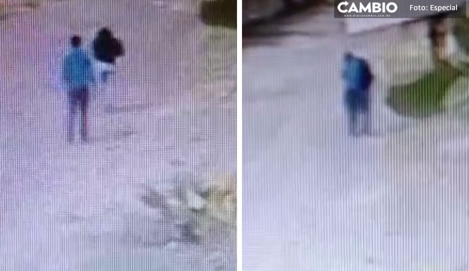 ¡Qué coraje! Ladrón armado atraca y manosea a jovencita en Tepeojuma (VIDEO)