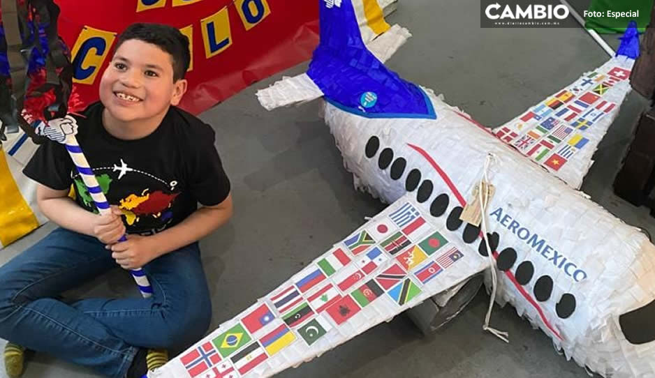 ¡Qué original! Niño celebra su cumpleaños con temática de Aeroméxico
