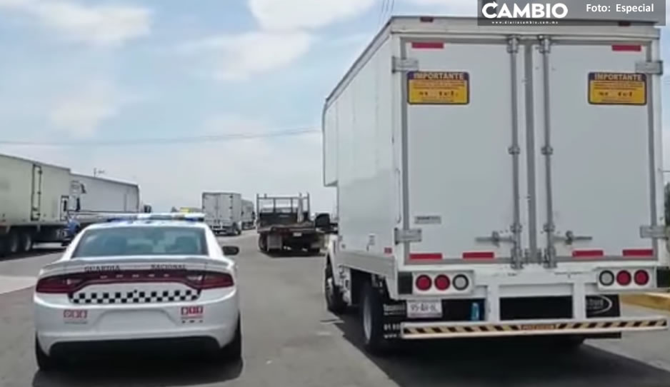 GN evita robo de una camioneta en la autopista México-Puebla