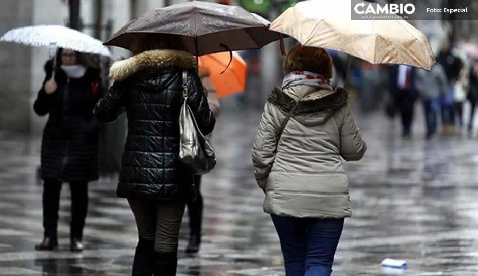 ¡Sigue el frío! Pronostican lluvias con descargas eléctricas y heladas en Puebla