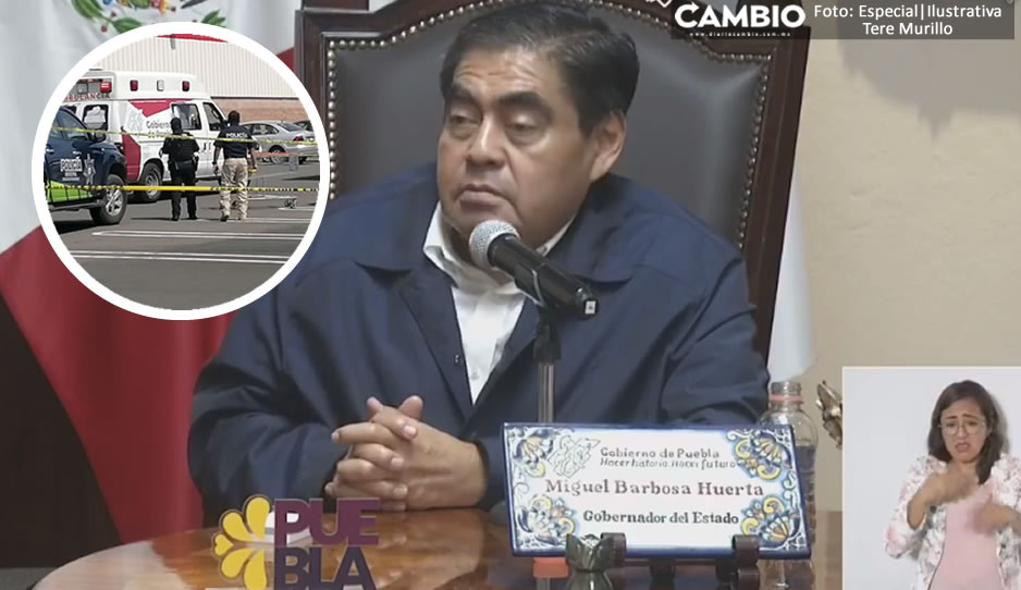 En Puebla no hay descomposición social, dice Barbosa ante los asesinatos de los últimos días