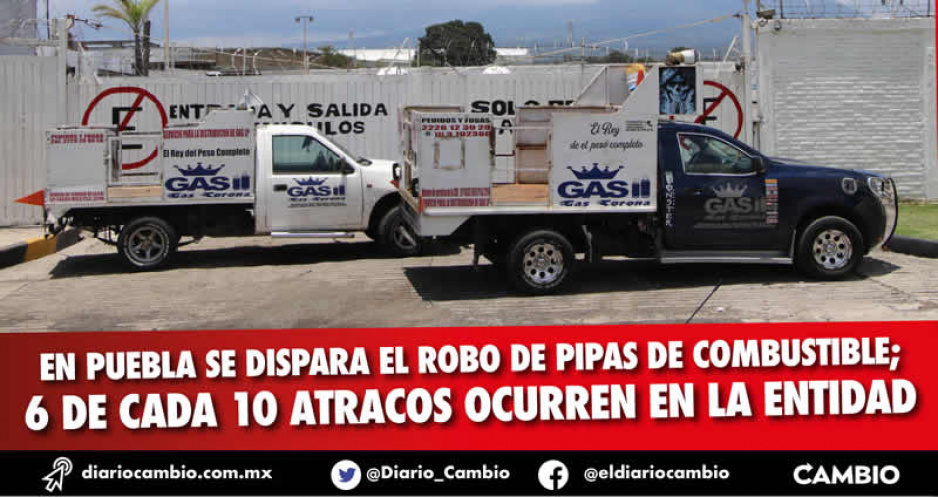Puebla es primer lugar en el robo de pipas de combustible a nivel nacional