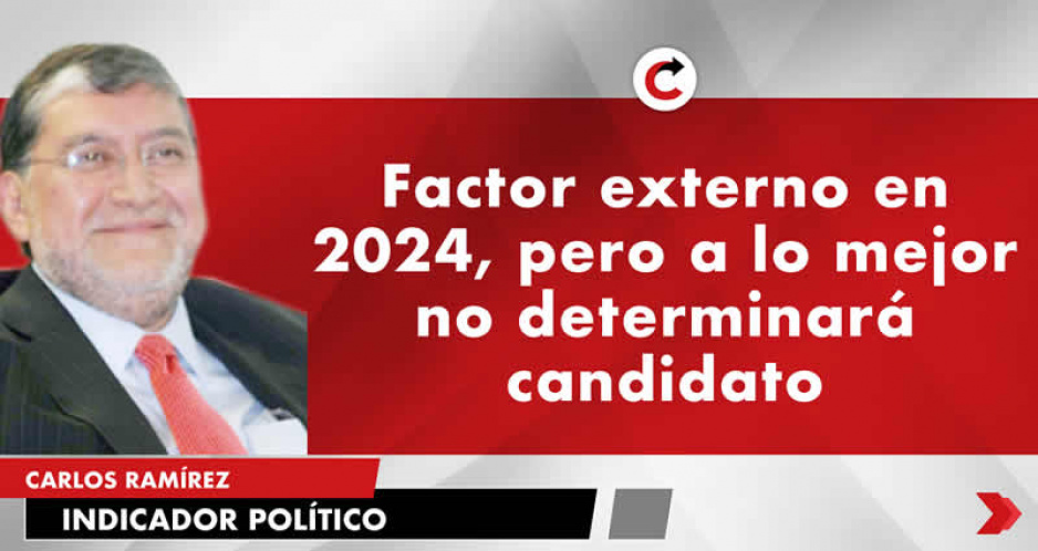 Factor externo en 2024, pero a lo mejor no determinará candidato