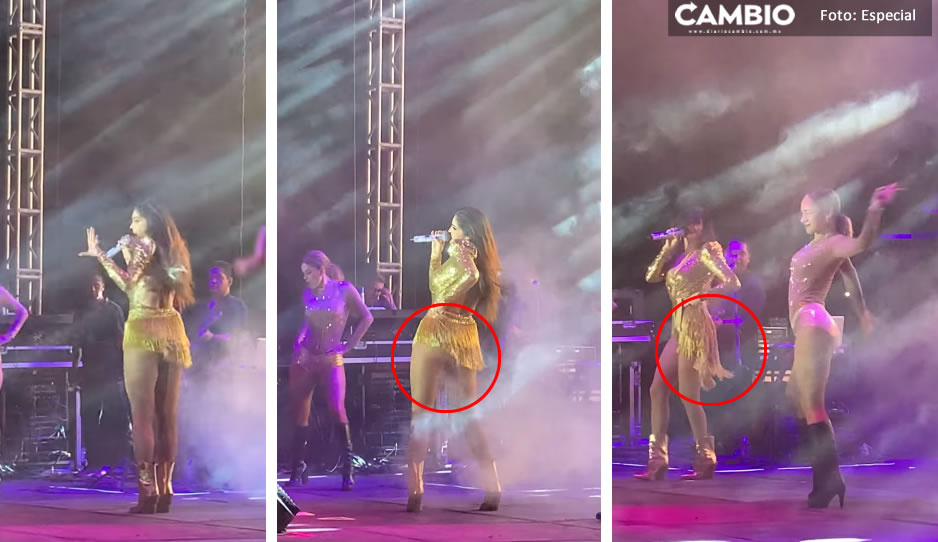 VIDEO: Se le cae la falda a Ana Barbara en pleno concierto y da “show de más”