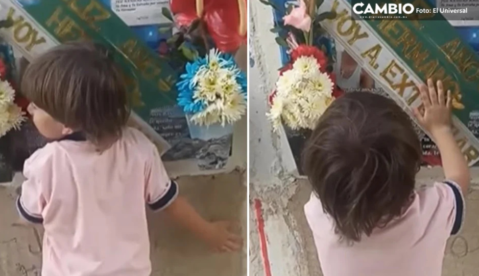 “Despierta papito”: el triste de VIDEO de un niño que visita a su padre en la tumba
