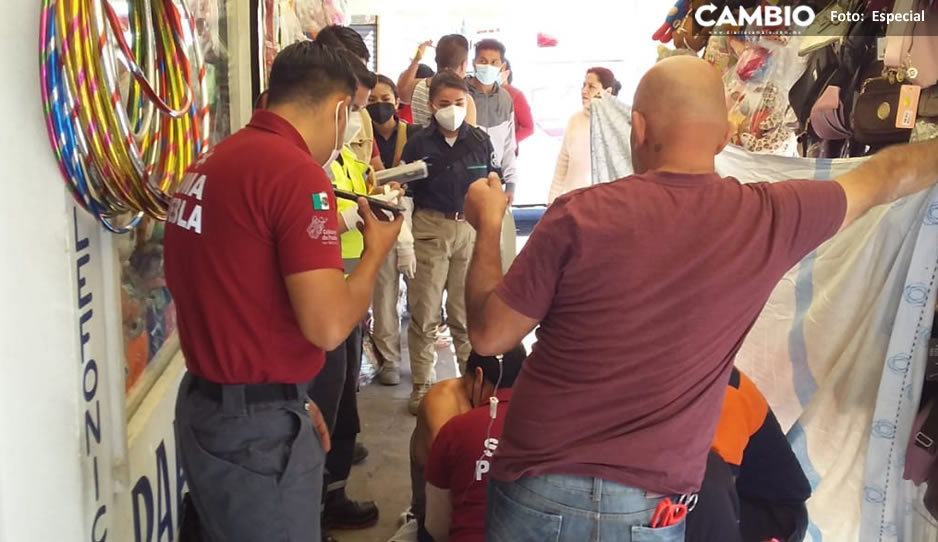 Pintor se electrocuta en papelería de la colonia Leobardo Coca (VIDEO)