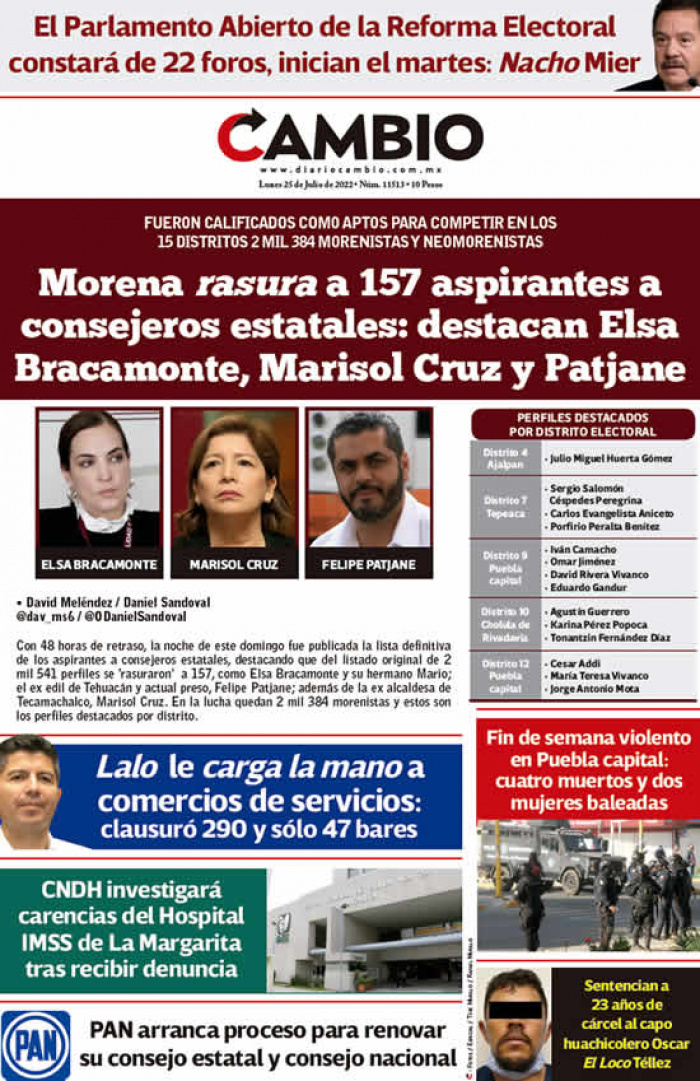 Morena rasura a 157 aspirantes a consejeros estatales: destacan Elsa Bracamonte, Marisol Cruz y Patjane