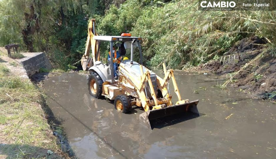 Ayuntamiento de Atlixco sanea ríos y barrancas para evitar inundaciones en esta temporada de lluvias