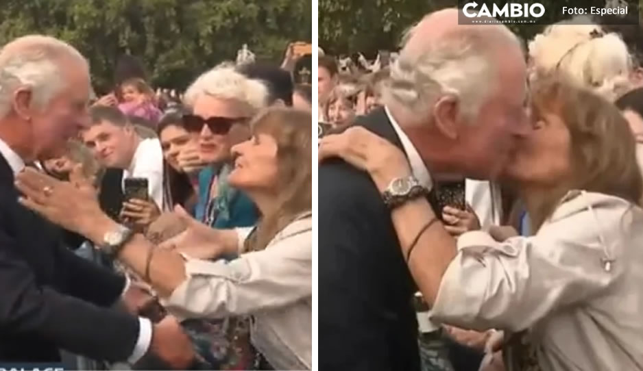 VIDEO: ¡Qué atrevida! Mujer rompe el protocolo real y besa al rey Carlos III
