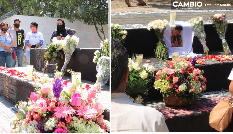 ¡Con flores y misa! Recuerdan a Monserrat Zacatelco, a un mes de su feminicidio en Xonaca