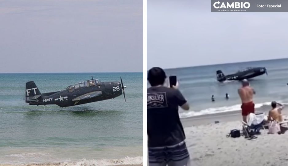 Asombroso VIDEO: Avión de la Segunda Guerra Mundial aterriza en pleno mar