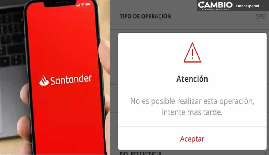 Aplicación móvil de Santander presenta fallas… ¡En plena quincena!