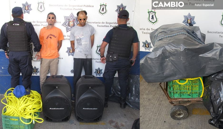 Rateros son detenidos por la policía municipal de Teziutlán