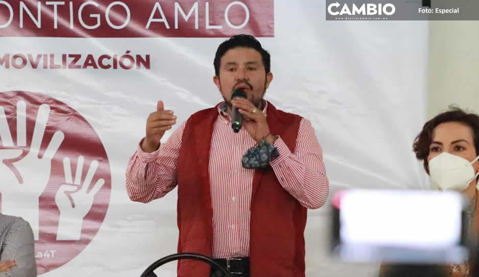 Reaparece Cotoñeto en Puebla promocionando la consulta para la Revocación de Mandato
