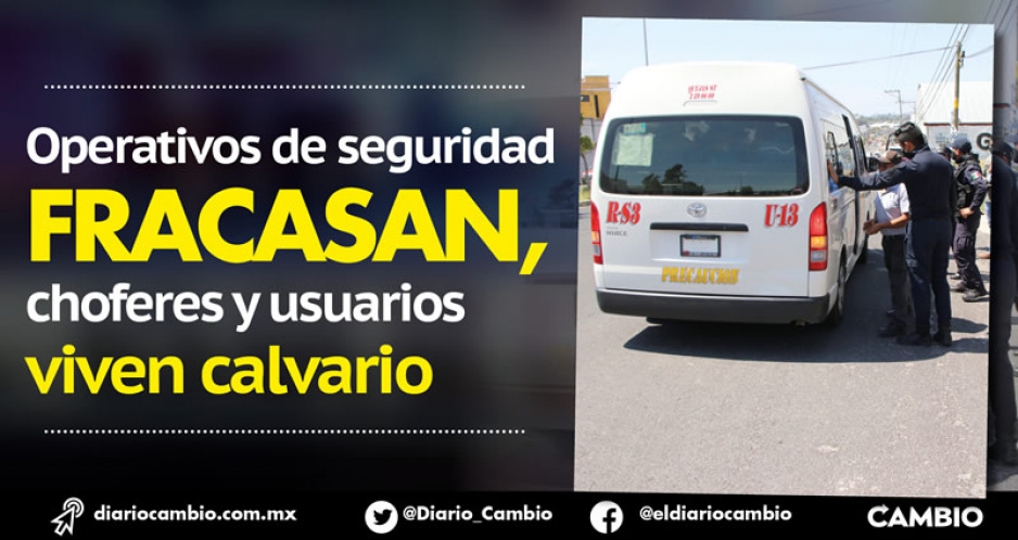 En 40 días del 2022 van 32 asaltos al transporte público en Puebla capital (FOTOS)