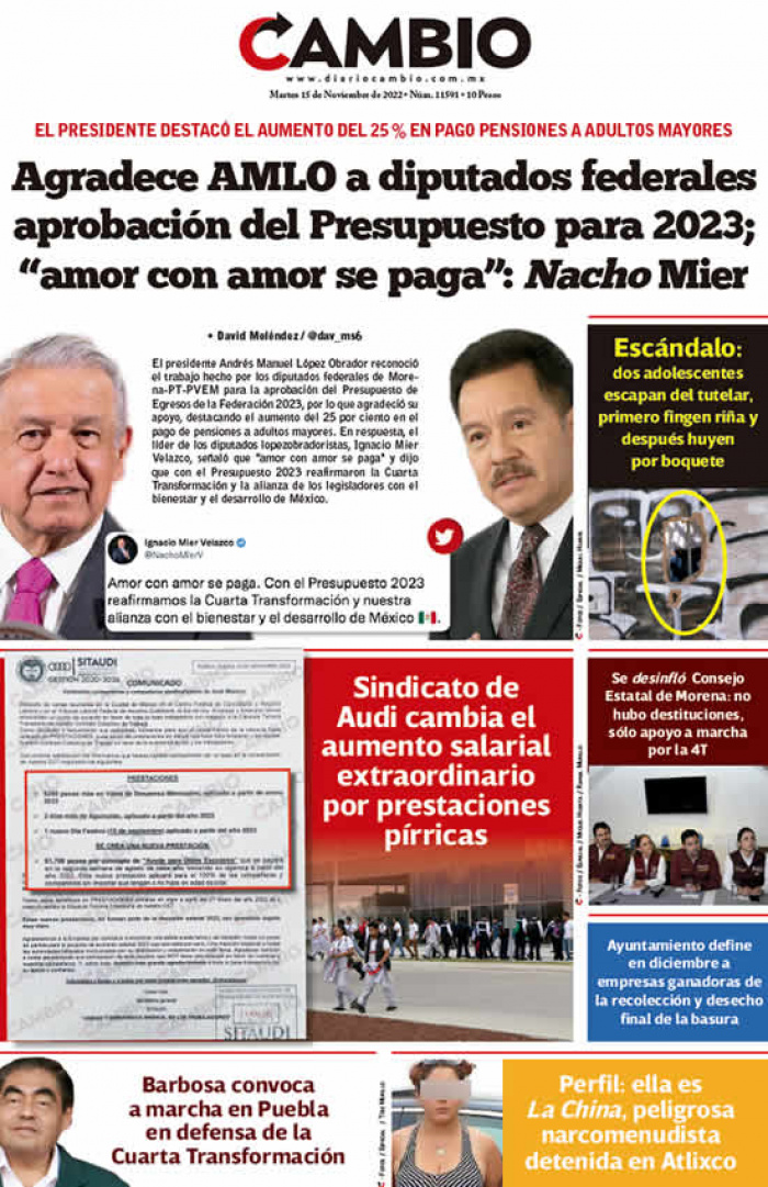 Agradece AMLO a diputados federales aprobación del Presupuesto para 2023; “amor con amor se paga”: Nacho Mier