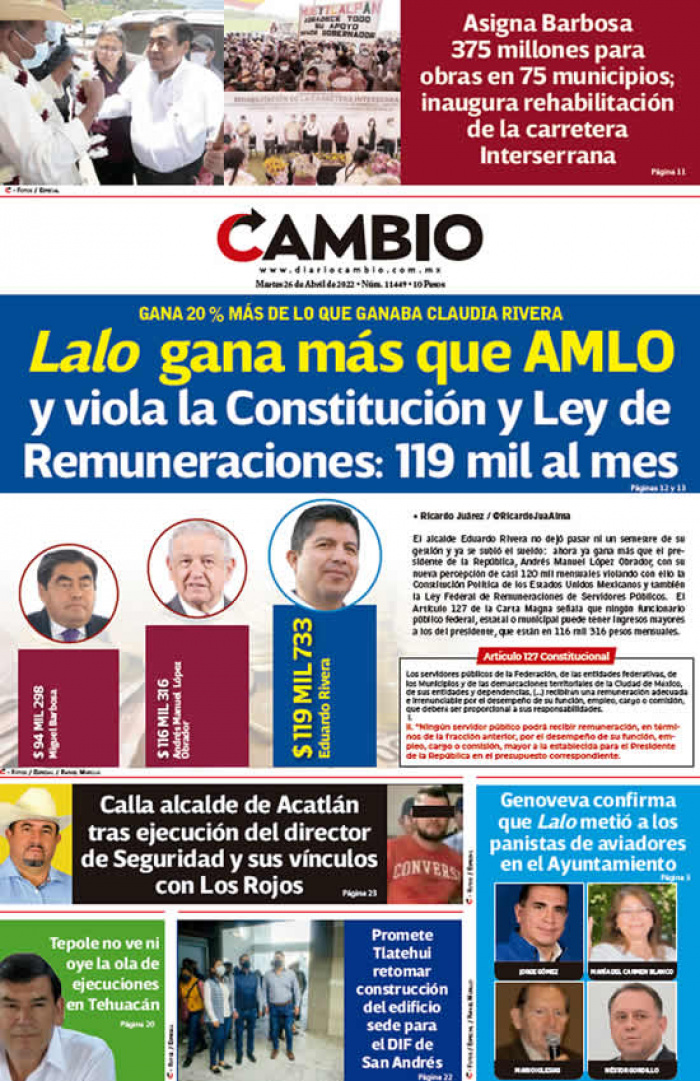 Lalo gana más que AMLO y viola la Constitución y Ley de Remuneraciones: 119 mil al mes