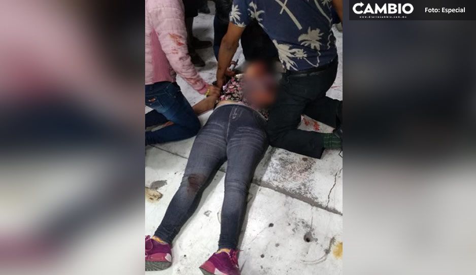 Fue a comprar a la tiendita y terminó golpeada en una riña entre borrachos en Texmelucan