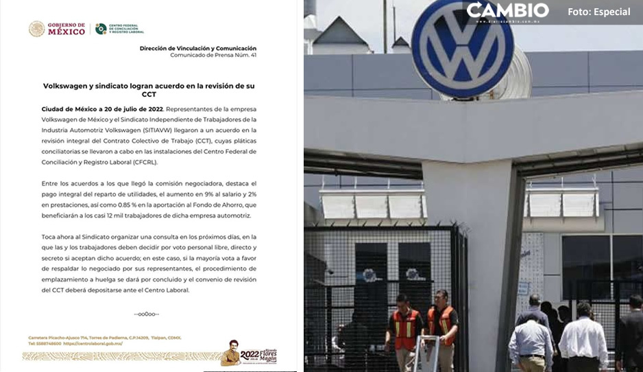 Federación confirma aumento histórico del 11% al que llegaron Volkswagen y su sindicato