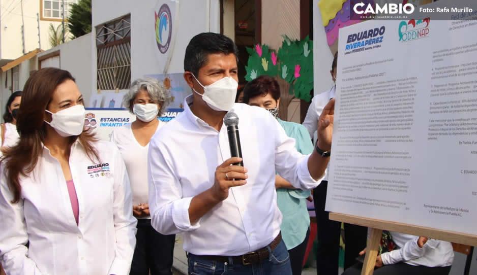 Lalo Rivera presenta programa de apoyo a estancias infantiles; eliminado por Morena (VIDEO)