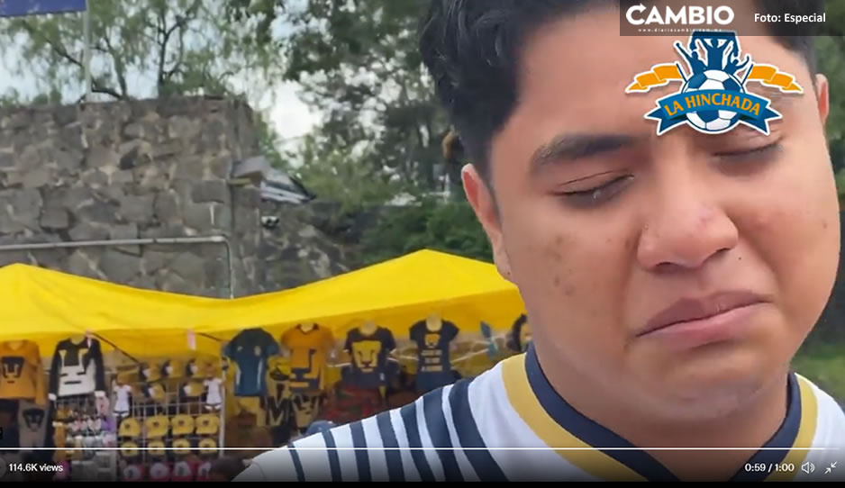 VIDEO: Aficionado de Pumas llora al ir por primera vez al estadio Universitario; se lo dedicó a su abuelito