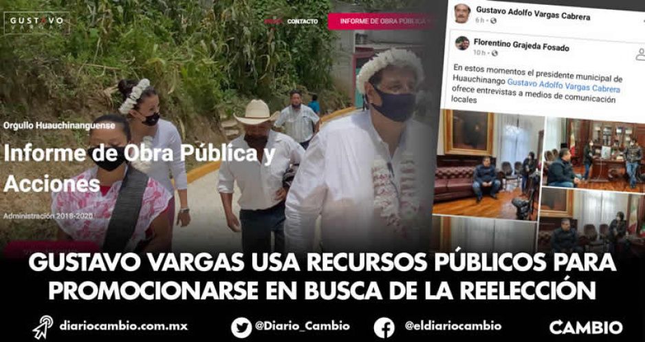 Gustavo Vargas usa recursos públicos para promocionarse en busca de la reelección