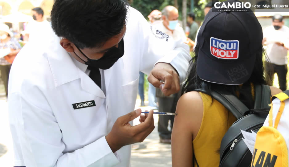En Puebla se aplicaron más de 91 mil vacunas vs COVID a jóvenes de 12 a 14 años