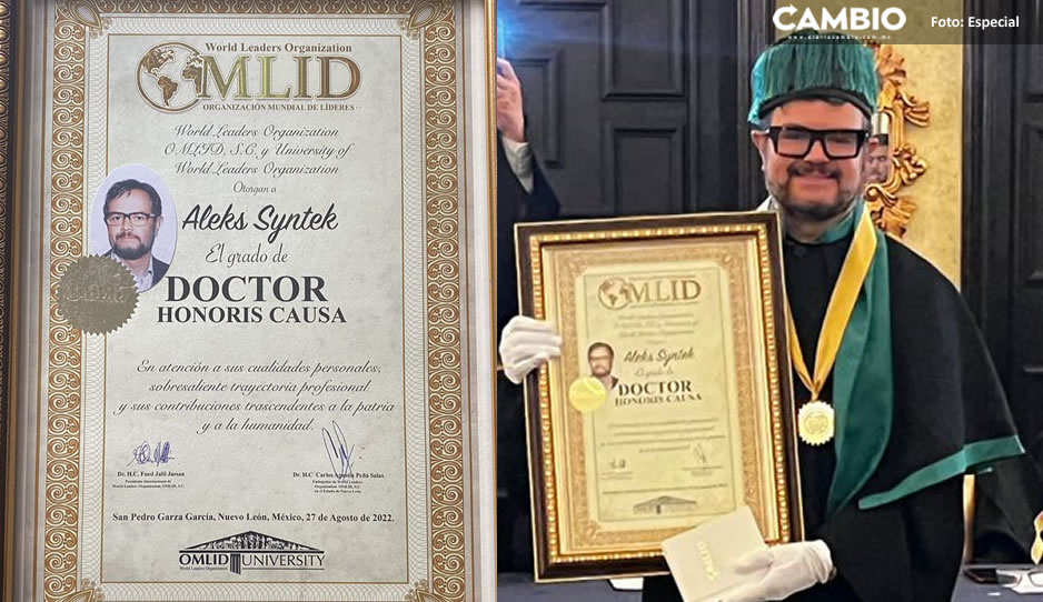 &#039;Pero odia el reguetón&#039; Aleks Syntek recibe Doctorado Honoris Causa y desata burla en su contra