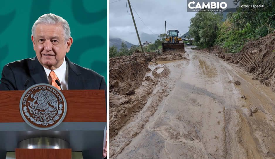 AMLO enviará apoyos para damnificados por Grace y 126 millones para reparar carreteras (VIDEOS)