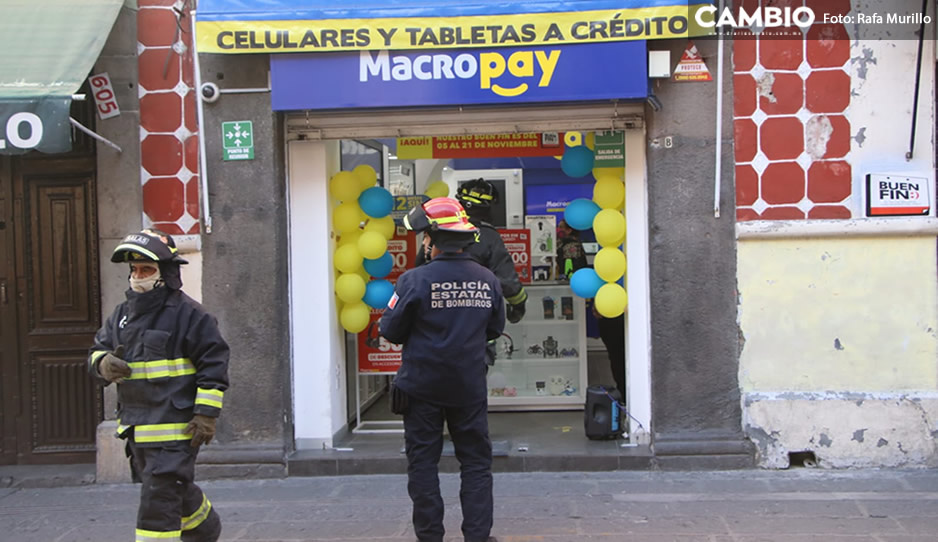 Supuesto incendio en &#039;Macropay&#039; del Centro Histórico, pone alerta a comerciantes de la zona (VIDEO)